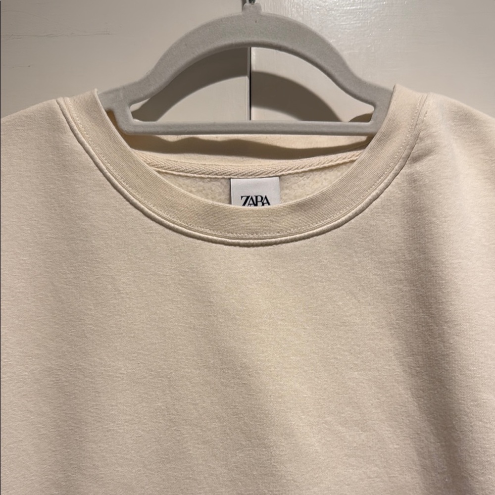 Men’s Zara Cream Sweatshirt Size XXL